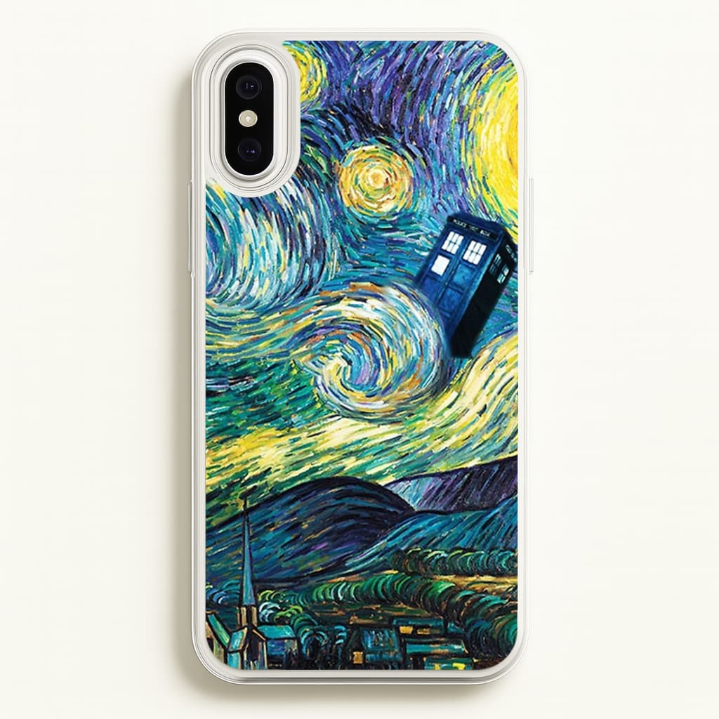 Starry Night Tardis - Doctor Who Phone Case for iPhone XS Max