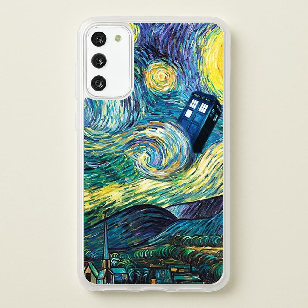 Starry Night Tardis - Doctor Who Phone Case for Galaxy A41