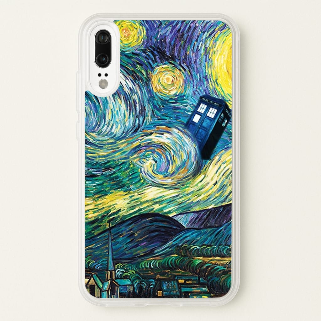 Starry Night Tardis - Doctor Who Phone Case for Huawei P20