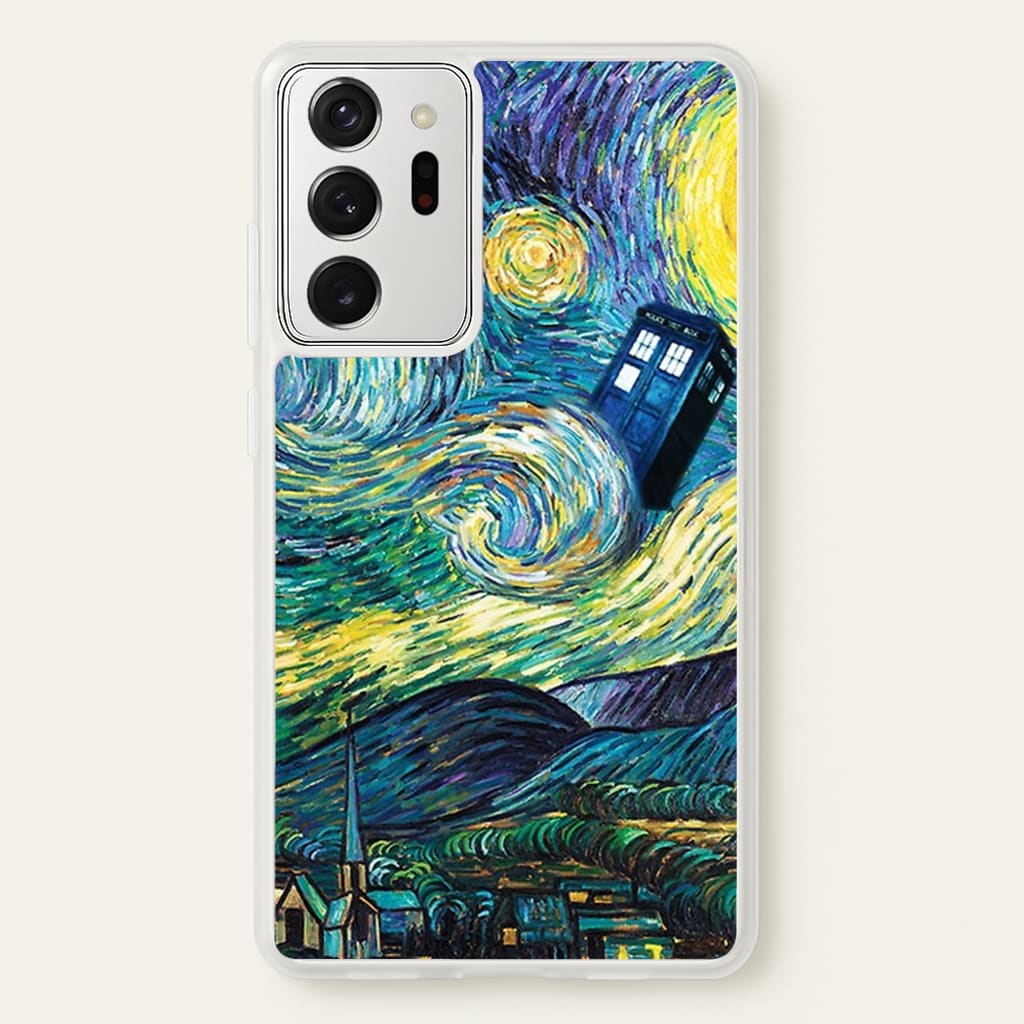 Starry Night Tardis - Doctor Who Phone Case for Galaxy Note 20 Ultra