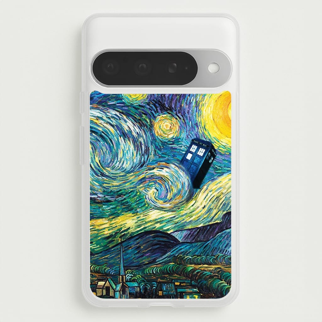 Starry Night Tardis Phone Case for Google Pixel 10 Pro XL
