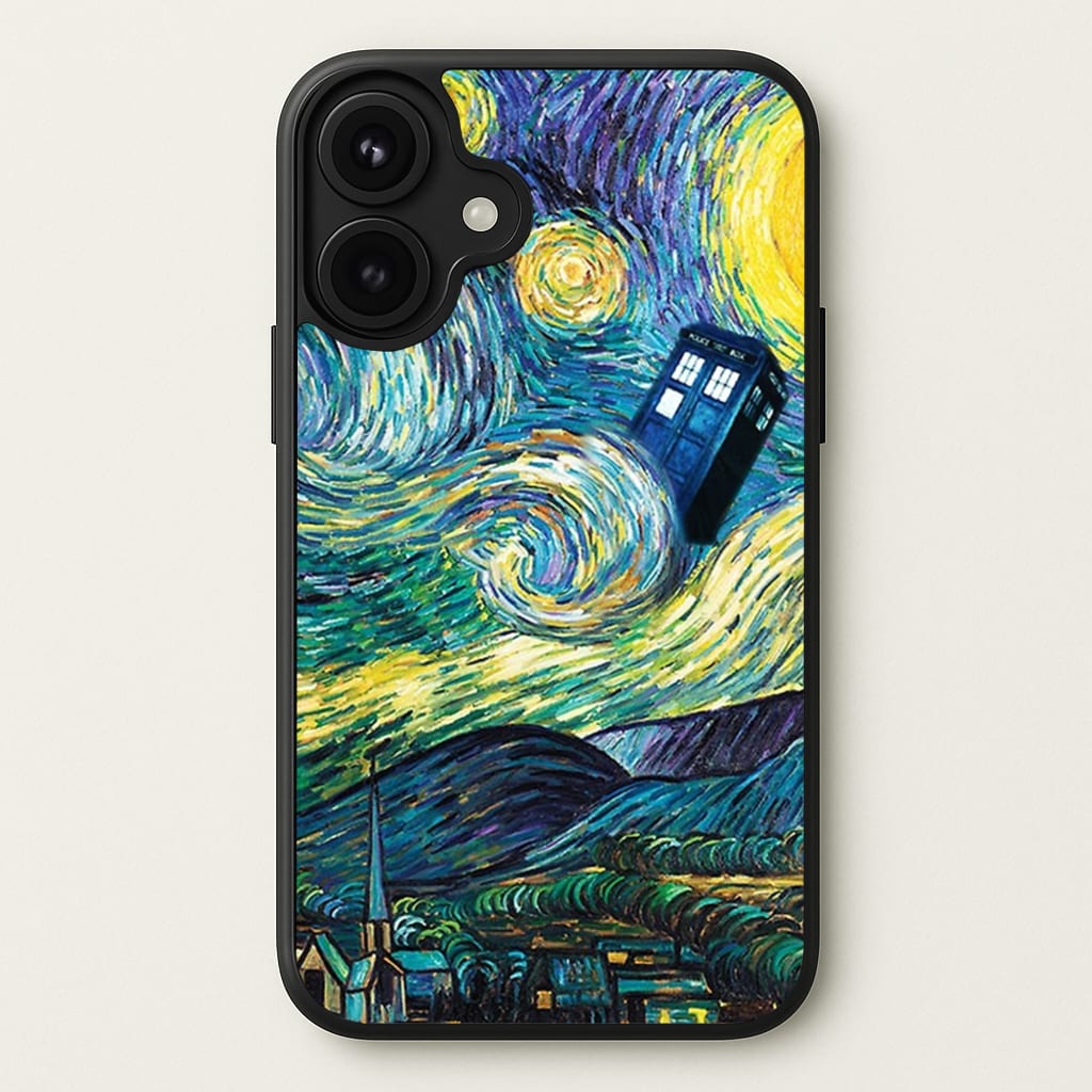 Starry Night Tardis Phone Case for iPhone 17