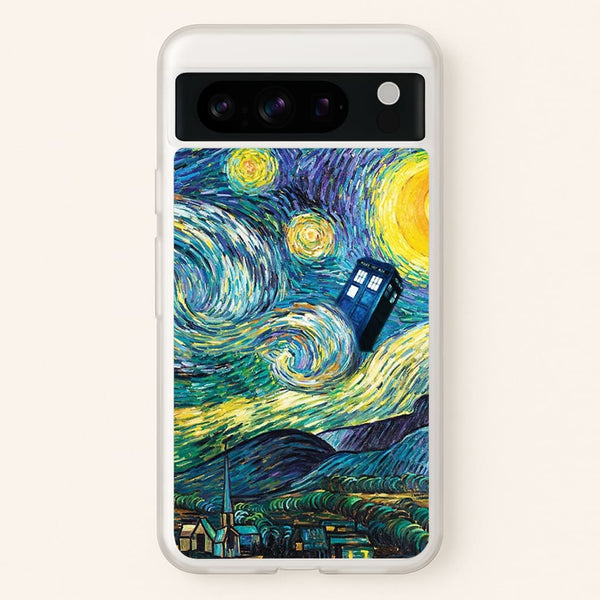 Starry Night Tardis - Doctor Who Phone Case for Google Pixel 8 Pro