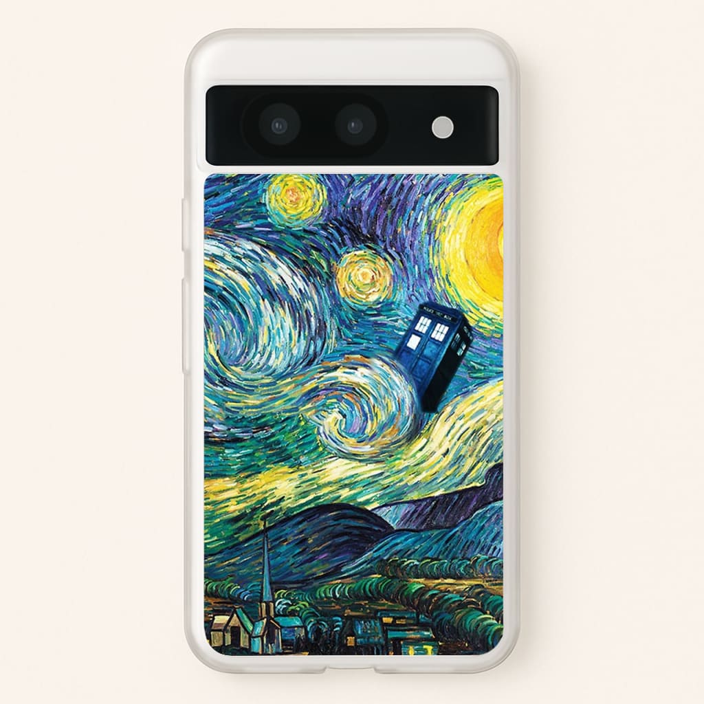 Starry Night Tardis - Doctor Who Phone Case for Google Pixel 8a