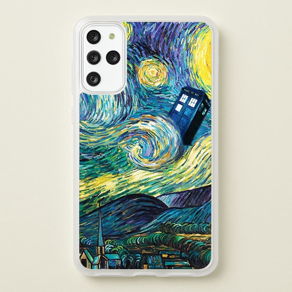 Starry Night Tardis - Doctor Who Phone Case for Galaxy S20 Plus