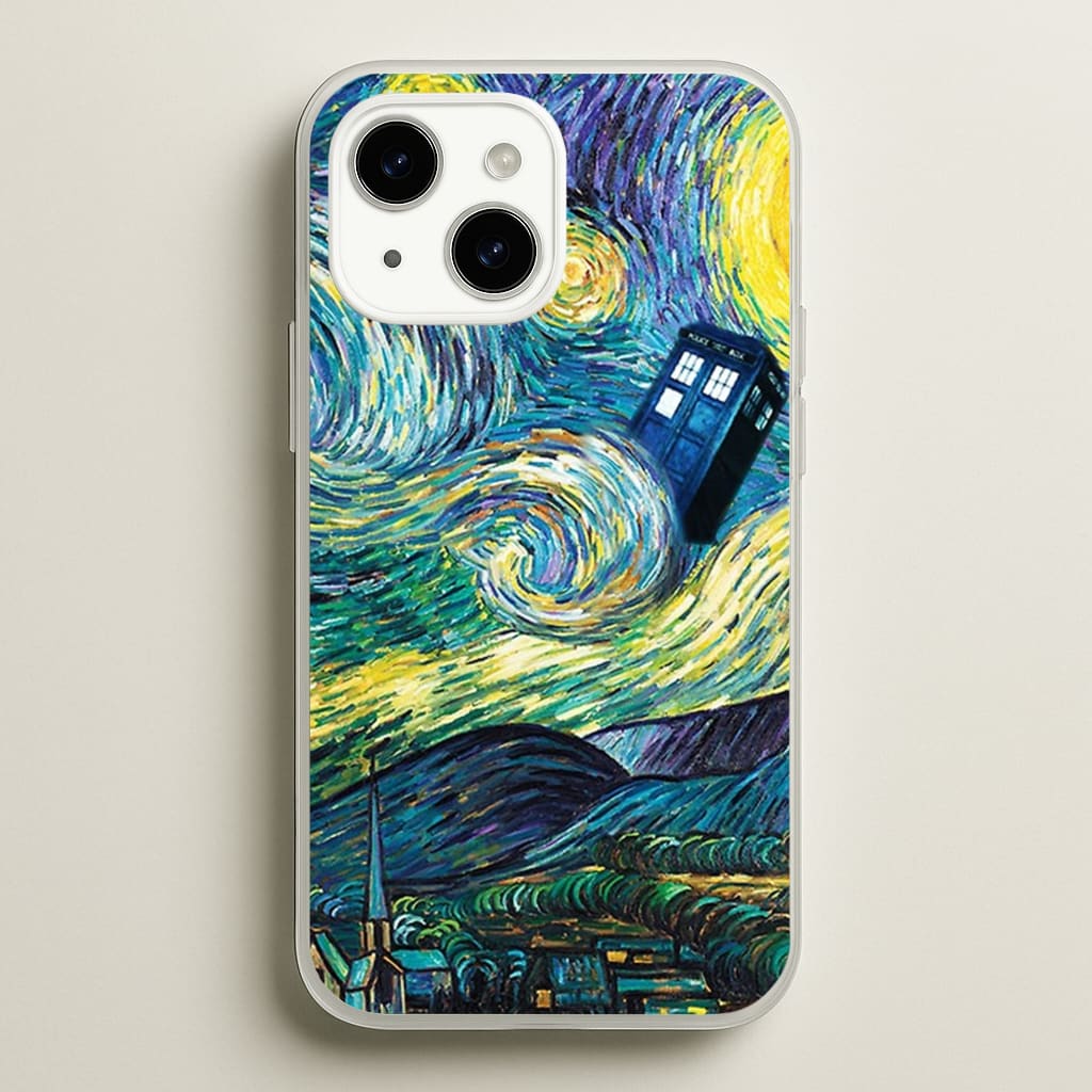 Starry Night Tardis - Doctor Who Phone Case for iPhone 15