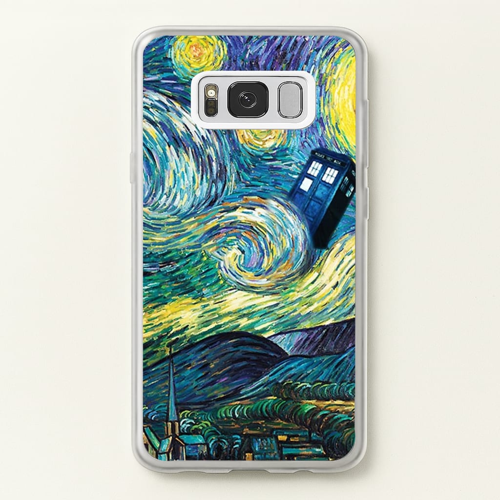 Starry Night Tardis - Doctor Who Phone Case for Galaxy S8 Plus