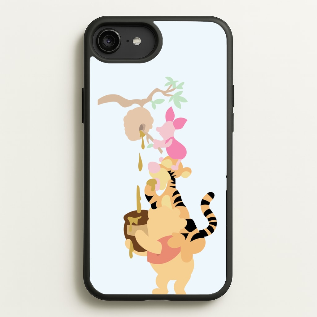 Bouncing Tiger , Piglet , Yellow Bear - Disney Phone Case for iPhone 6 Plus / 7 Plus / 8 Plus