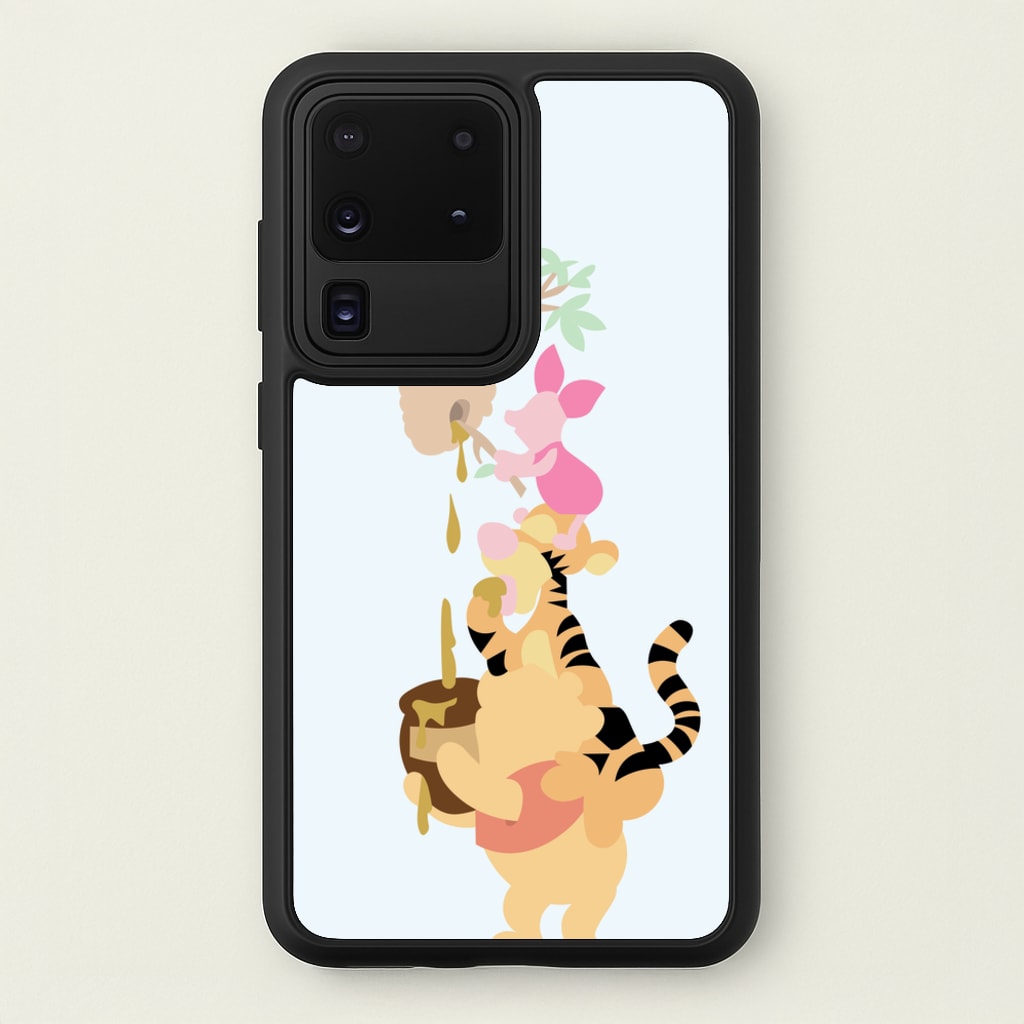 Bouncing Tiger , Piglet , Yellow Bear - Disney Phone Case for Galaxy S20 Ultra