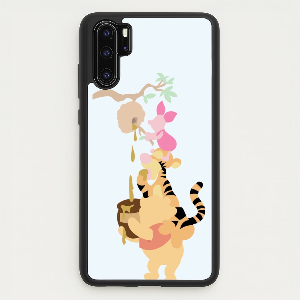Bouncing Tiger , Piglet , Yellow Bear - Disney Phone Case for Huawei P30 Pro