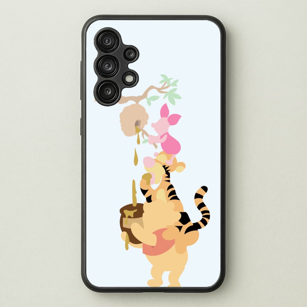 Bouncing Tiger , Piglet , Yellow Bear - Disney Phone Case for Galaxy A13