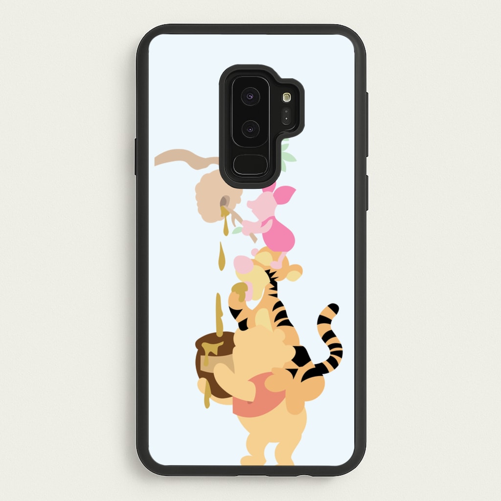 Bouncing Tiger , Piglet , Yellow Bear - Disney Phone Case for Galaxy S9 Plus