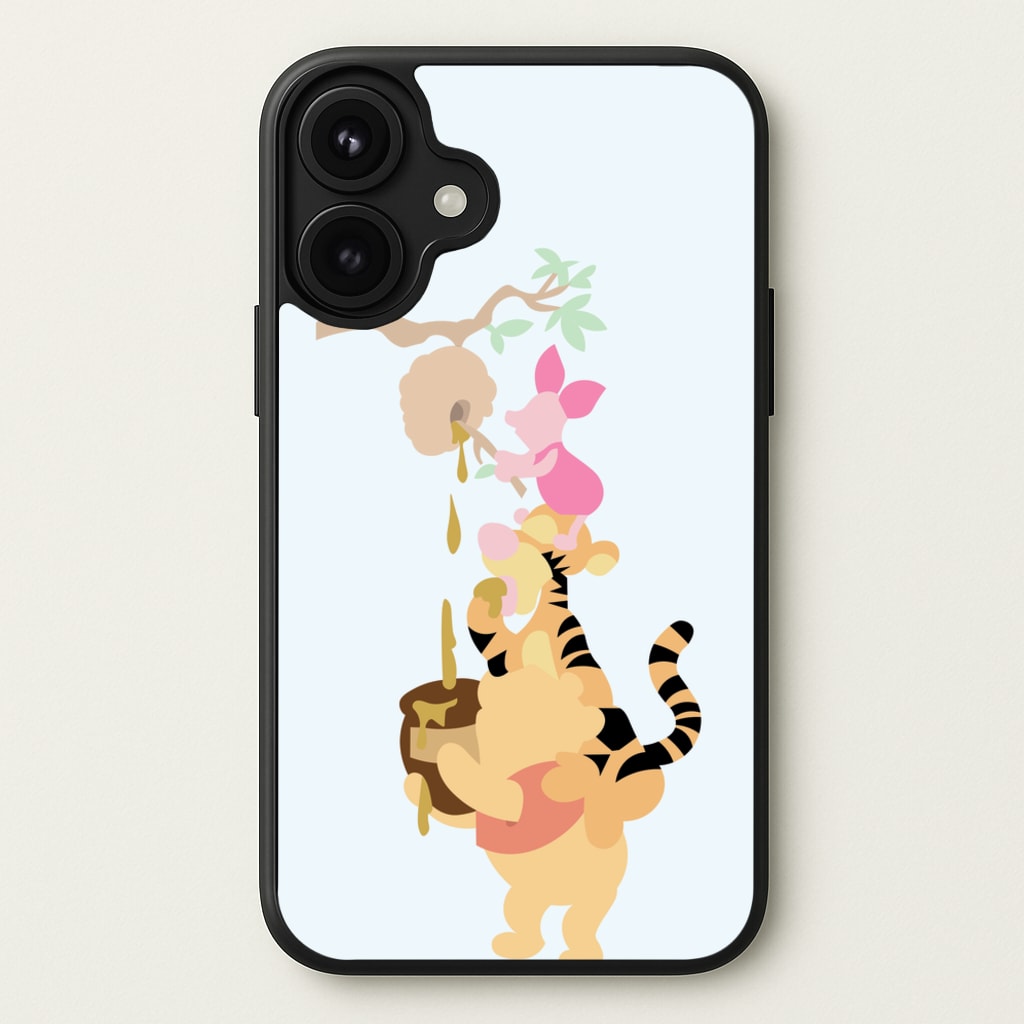 Bouncing Tiger , Piglet , Yellow Bear Phone Case for iPhone 17