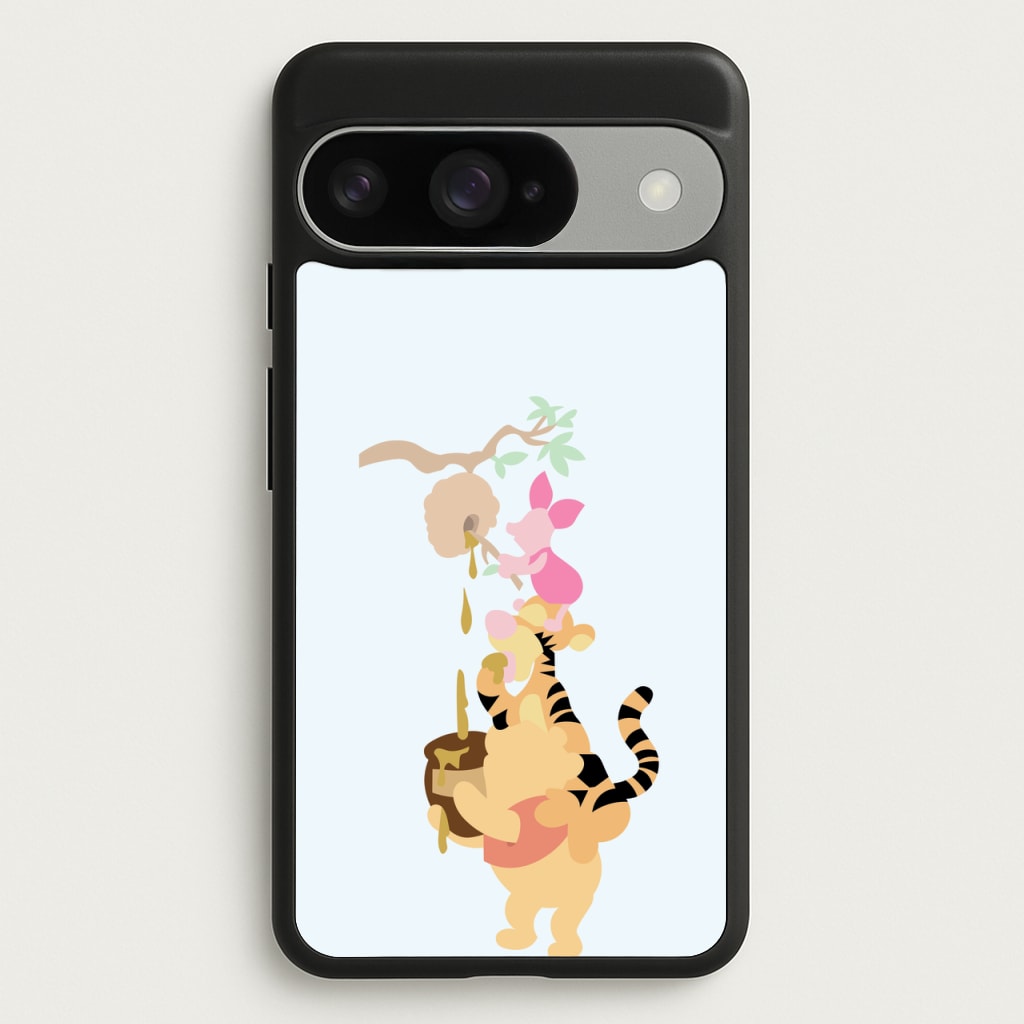 Bouncing Tiger , Piglet , Yellow Bear Phone Case for Google Pixel 10 / 10 Pro