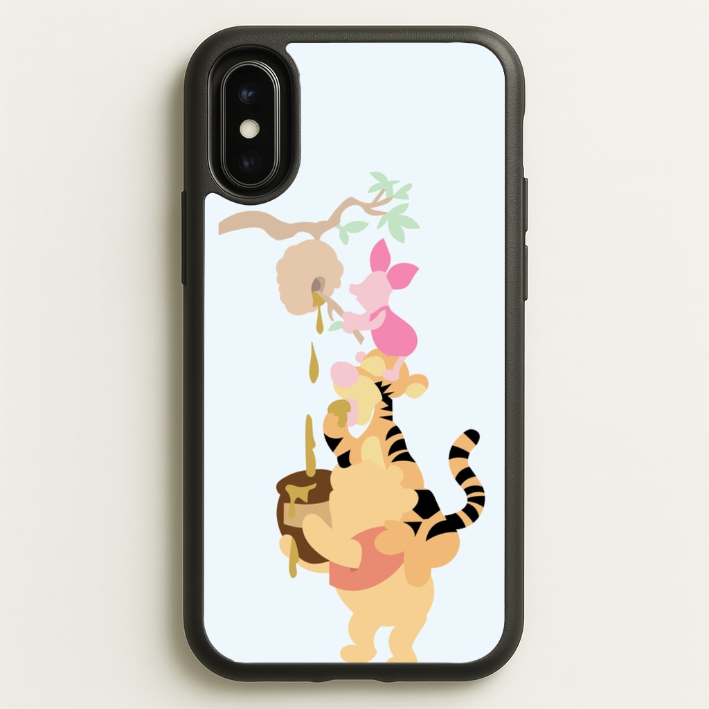 Bouncing Tiger , Piglet , Yellow Bear - Disney Phone Case for iPhone X / XS