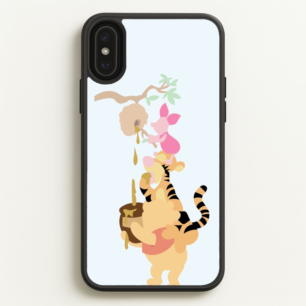 Bouncing Tiger , Piglet , Yellow Bear - Disney Phone Case for iPhone XS Max
