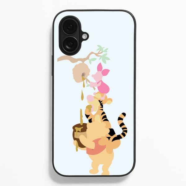 Bouncing Tiger , Piglet , Yellow Bear - Disney Phone Case for iPhone 16 Plus