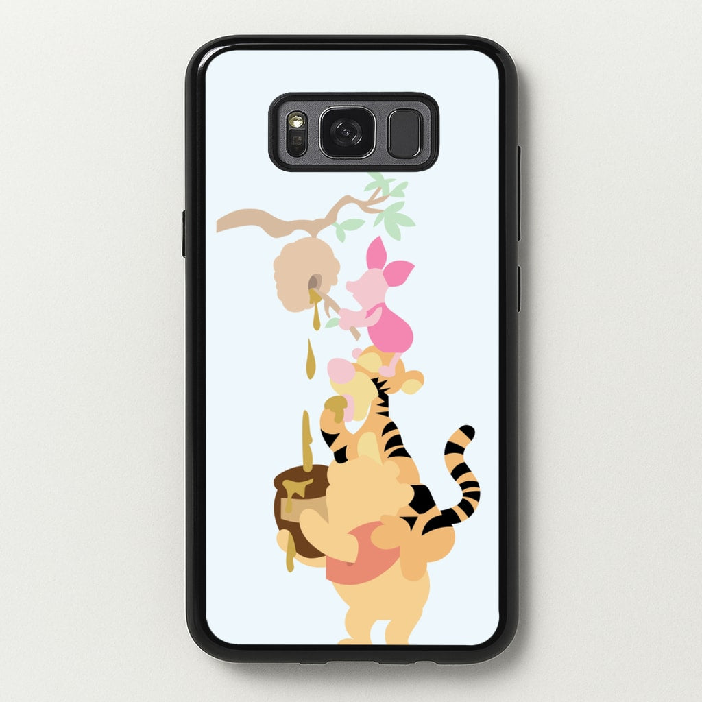 Bouncing Tiger , Piglet , Yellow Bear - Disney Phone Case for Galaxy S8 Plus