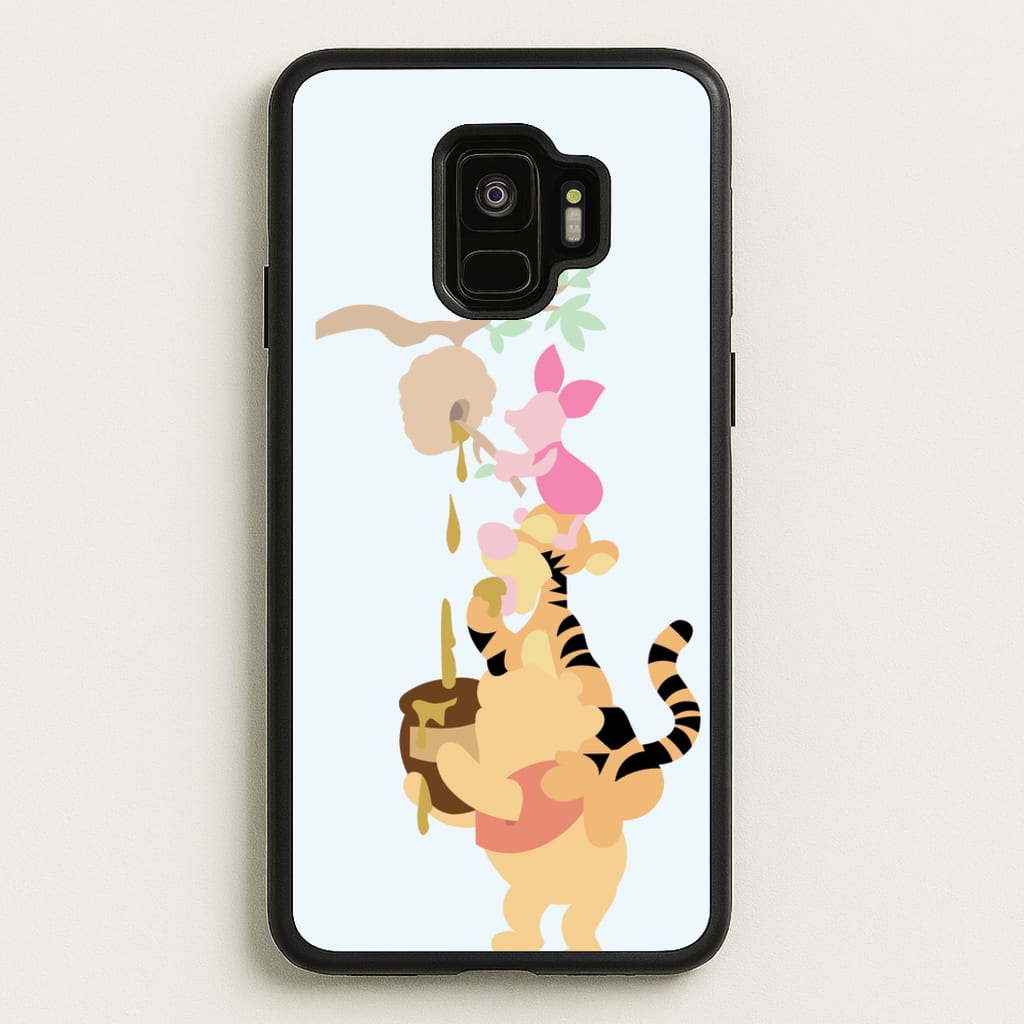 Bouncing Tiger , Piglet , Yellow Bear - Disney Phone Case for Galaxy S9