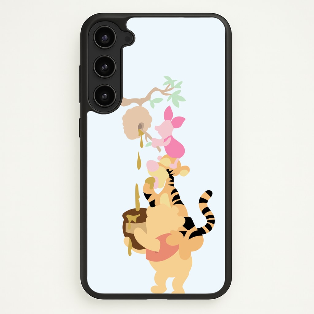 Bouncing Tiger , Piglet , Yellow Bear - Disney Phone Case for Galaxy S23