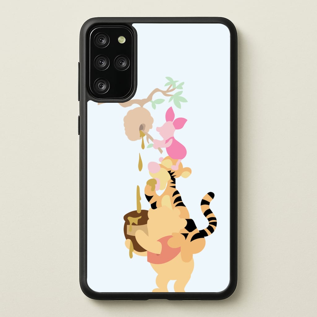 Bouncing Tiger , Piglet , Yellow Bear - Disney Phone Case for Galaxy S20 Plus