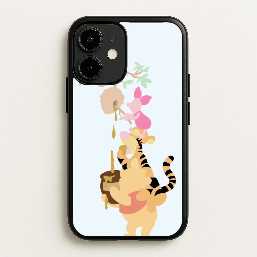 Bouncing Tiger , Piglet , Yellow Bear - Disney Phone Case for iPhone 12 / 12 Pro