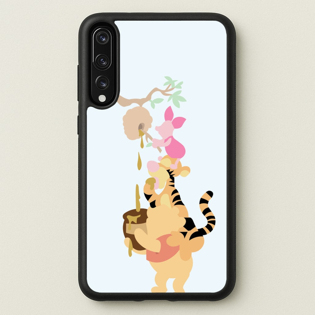 Bouncing Tiger , Piglet , Yellow Bear - Disney Phone Case for Huawei P20 Pro