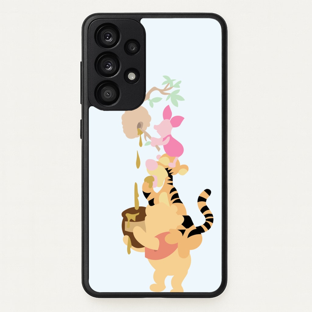 Bouncing Tiger , Piglet , Yellow Bear - Disney Phone Case for Galaxy A53