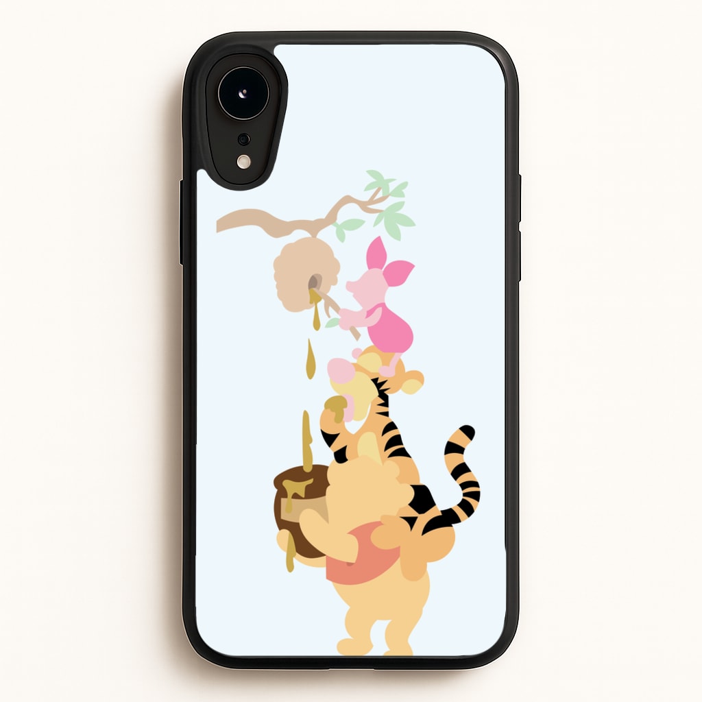 Bouncing Tiger , Piglet , Yellow Bear - Disney Phone Case for iPhone XR