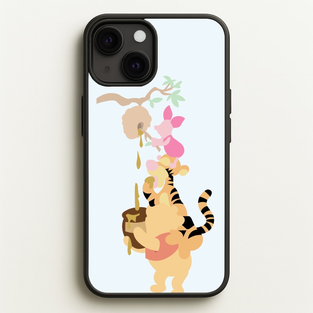 Bouncing Tiger , Piglet , Yellow Bear - Disney Phone Case for iPhone 13