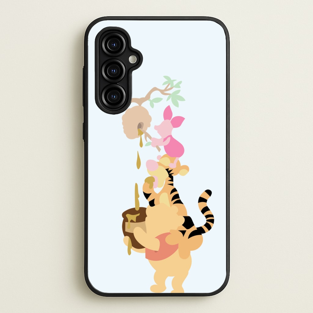 Bouncing Tiger , Piglet , Yellow Bear - Disney Phone Case for Galaxy A54
