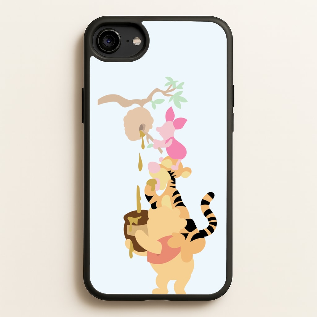 Bouncing Tiger , Piglet , Yellow Bear - Disney Phone Case for iPhone 6 / 7 / 8 / SE
