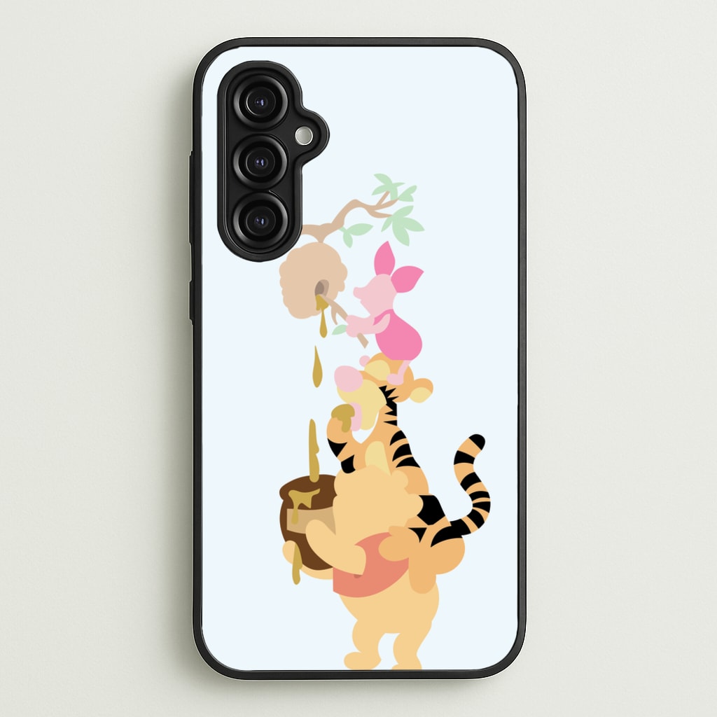 Bouncing Tiger , Piglet , Yellow Bear - Disney Phone Case for Galaxy A14