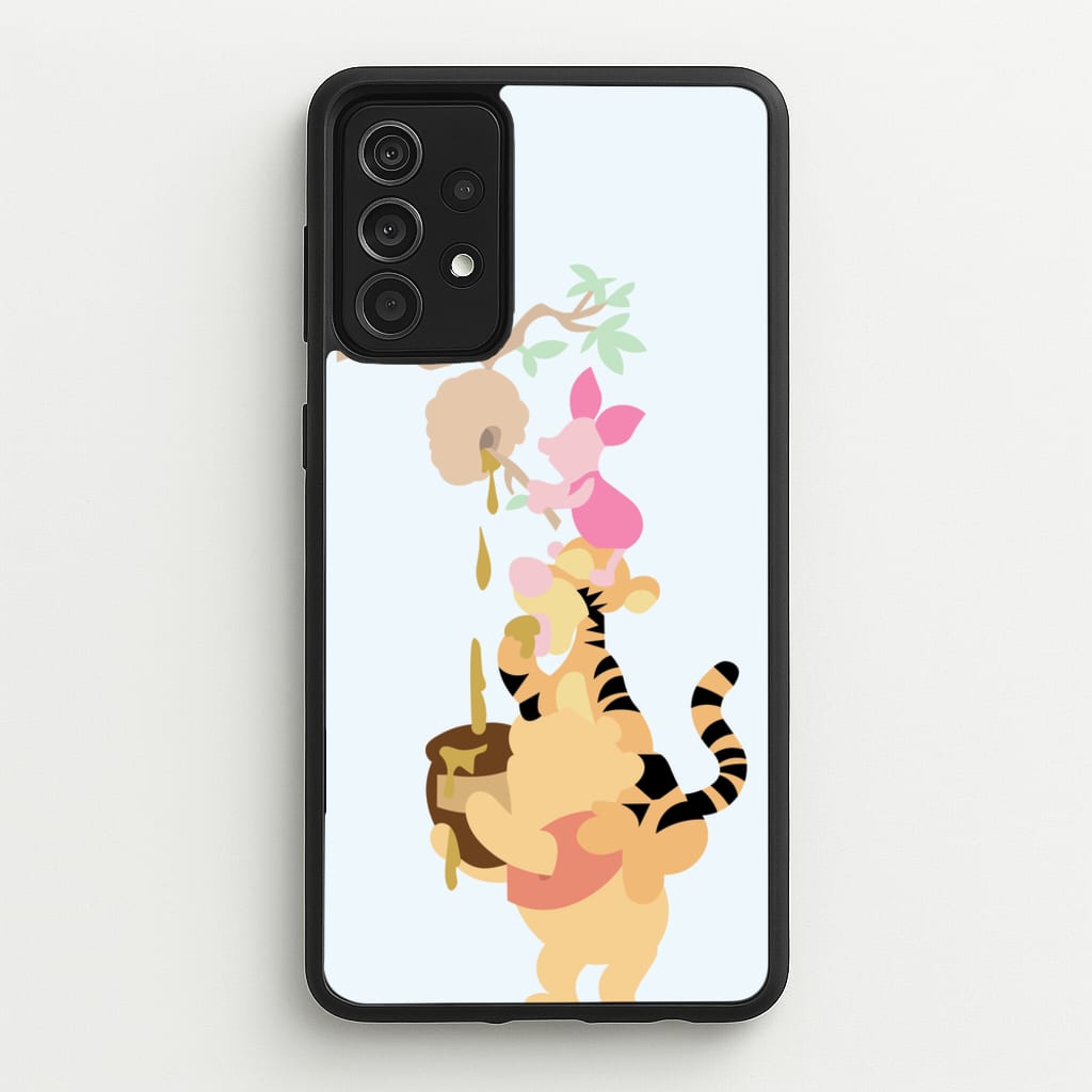 Bouncing Tiger , Piglet , Yellow Bear - Disney Phone Case for Galaxy A52 / A52s
