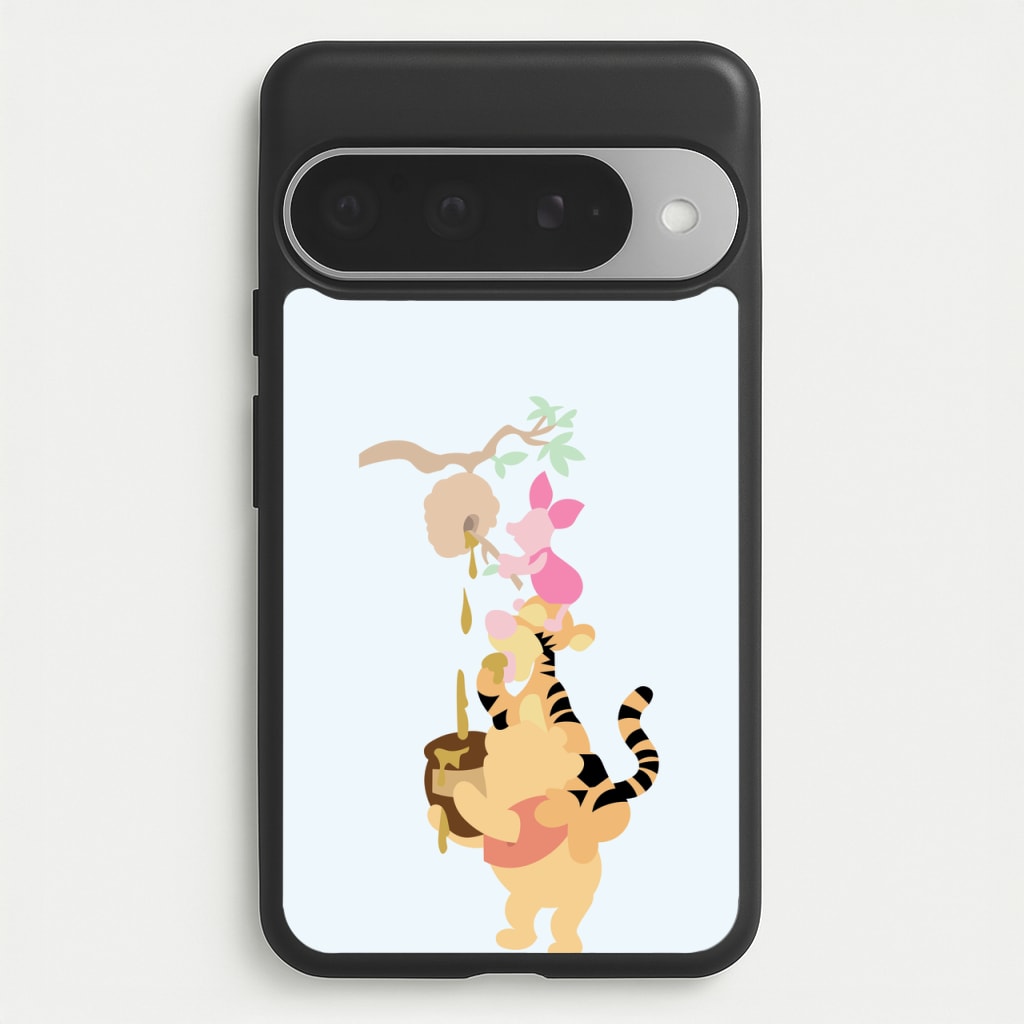 Bouncing Tiger , Piglet , Yellow Bear Phone Case for Google Pixel 10 Pro XL