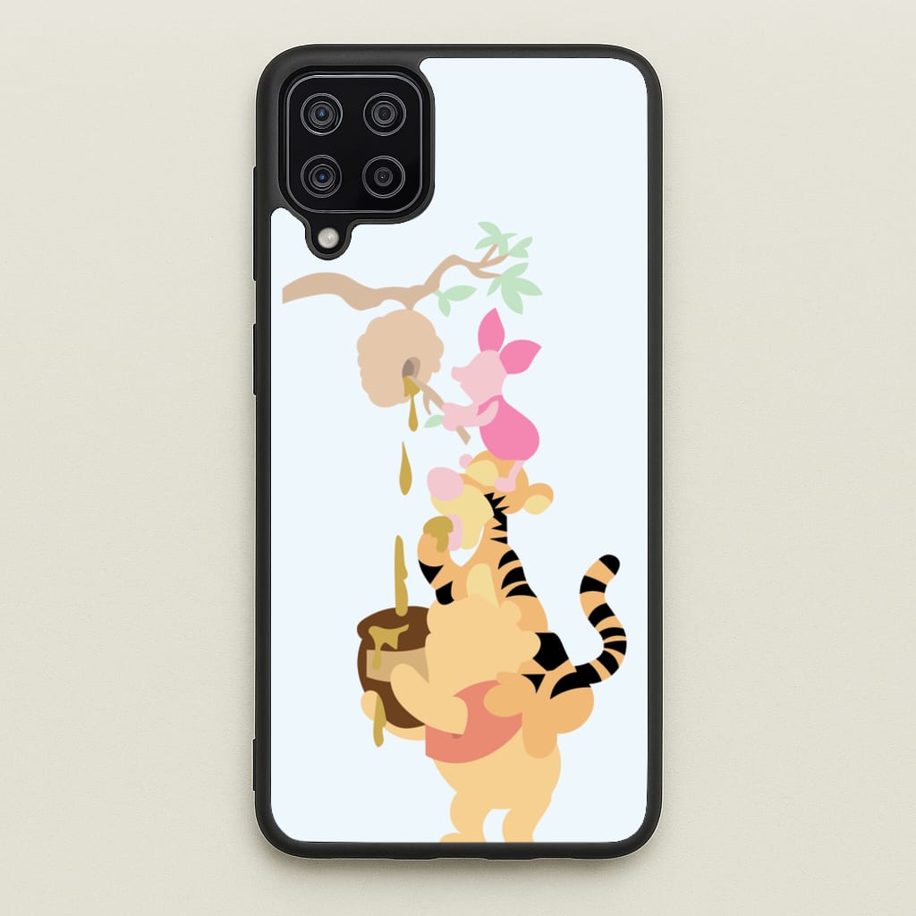 Bouncing Tiger , Piglet , Yellow Bear - Disney Phone Case for Galaxy A12