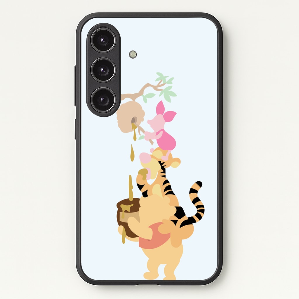 Bouncing Tiger , Piglet , Yellow Bear - Disney Phone Case for Galaxy S24FE