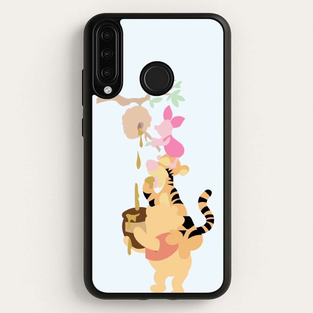 Bouncing Tiger , Piglet , Yellow Bear - Disney Phone Case for Huawei P30 Lite