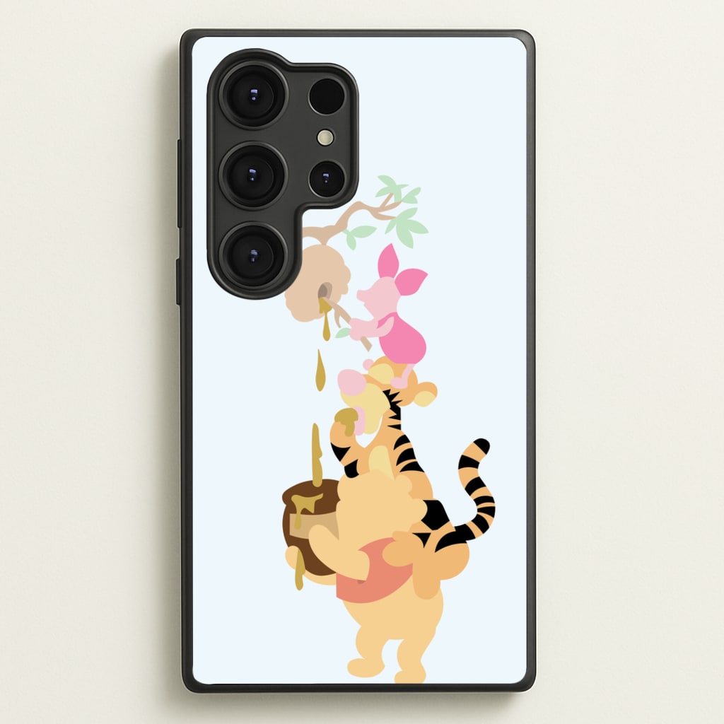 Bouncing Tiger , Piglet , Yellow Bear - Disney Phone Case for Galaxy S25 Ultra