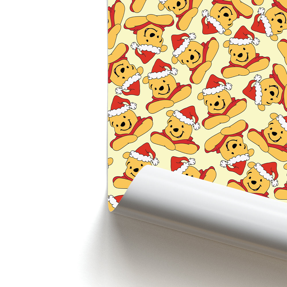Winnie Pattern Christmas Poster