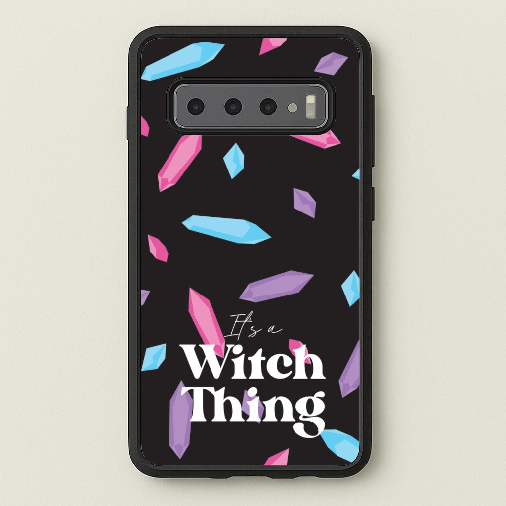 It's A Witch Thing Pattern - Goth Aesthetic Phone Case for Galaxy S10