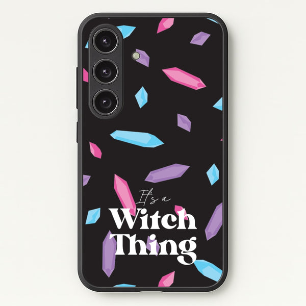 It's A Witch Thing Pattern - Goth Aesthetic Phone Case for Galaxy S24