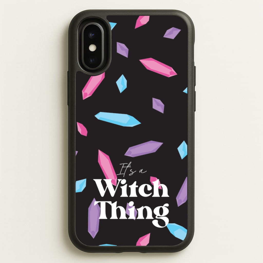 It's A Witch Thing Pattern - Goth Aesthetic Phone Case for iPhone X / XS
