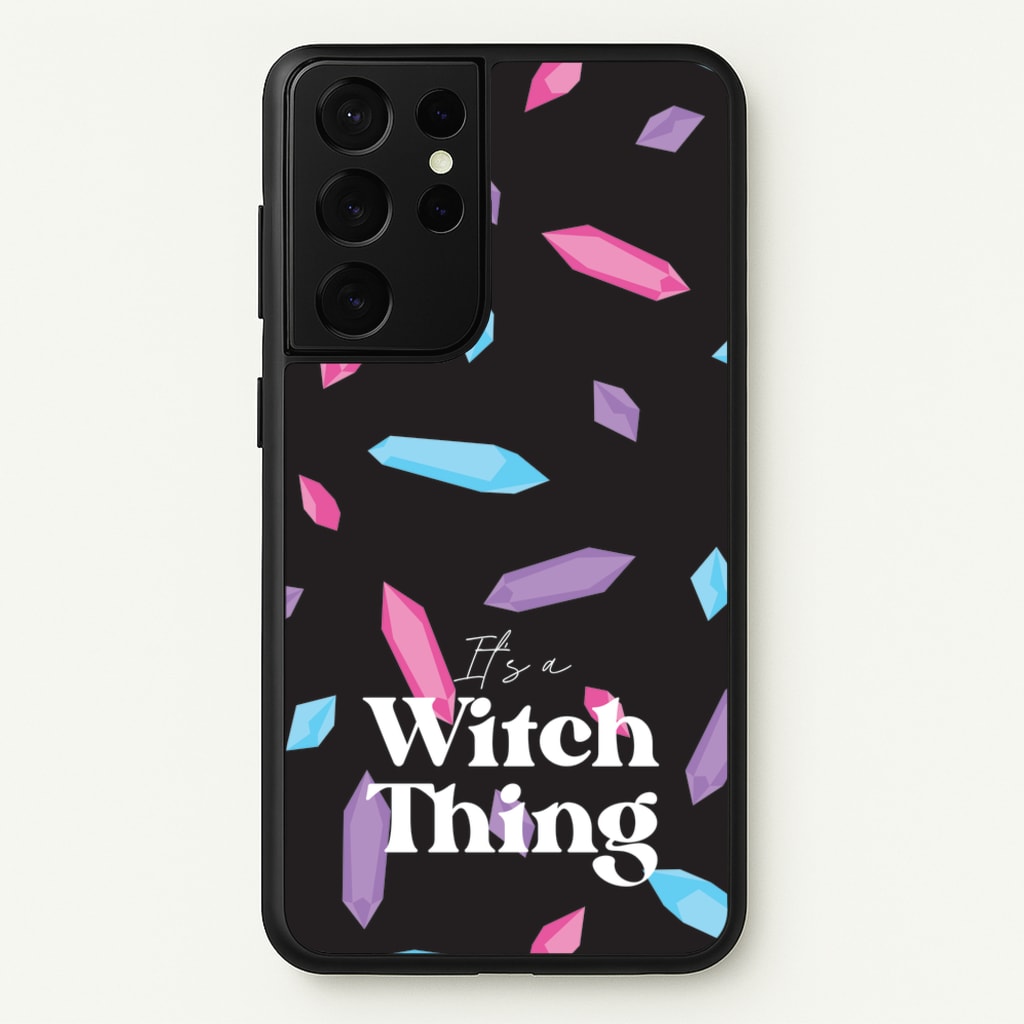 It's A Witch Thing Pattern - Goth Aesthetic Phone Case for Galaxy S21 Ultra
