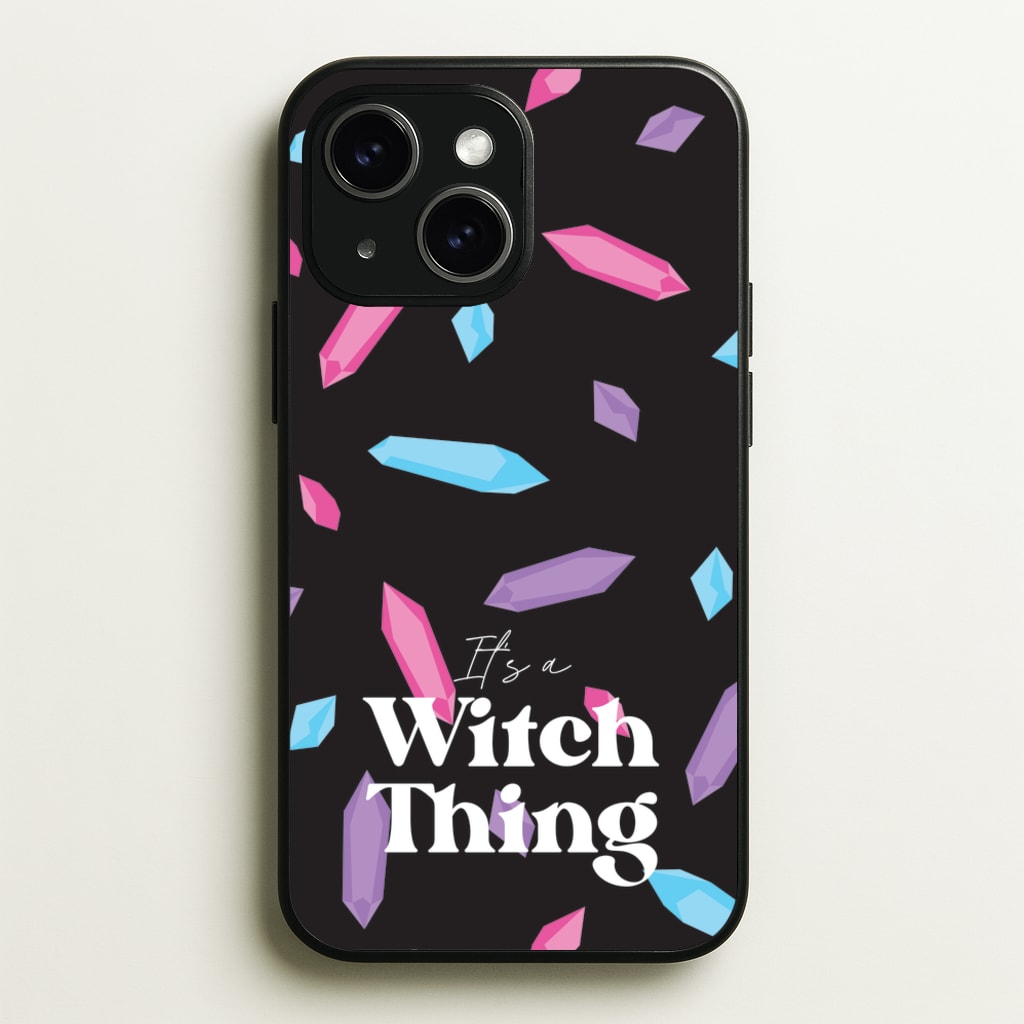 It's A Witch Thing Pattern - Goth Aesthetic Phone Case for iPhone 15 Plus