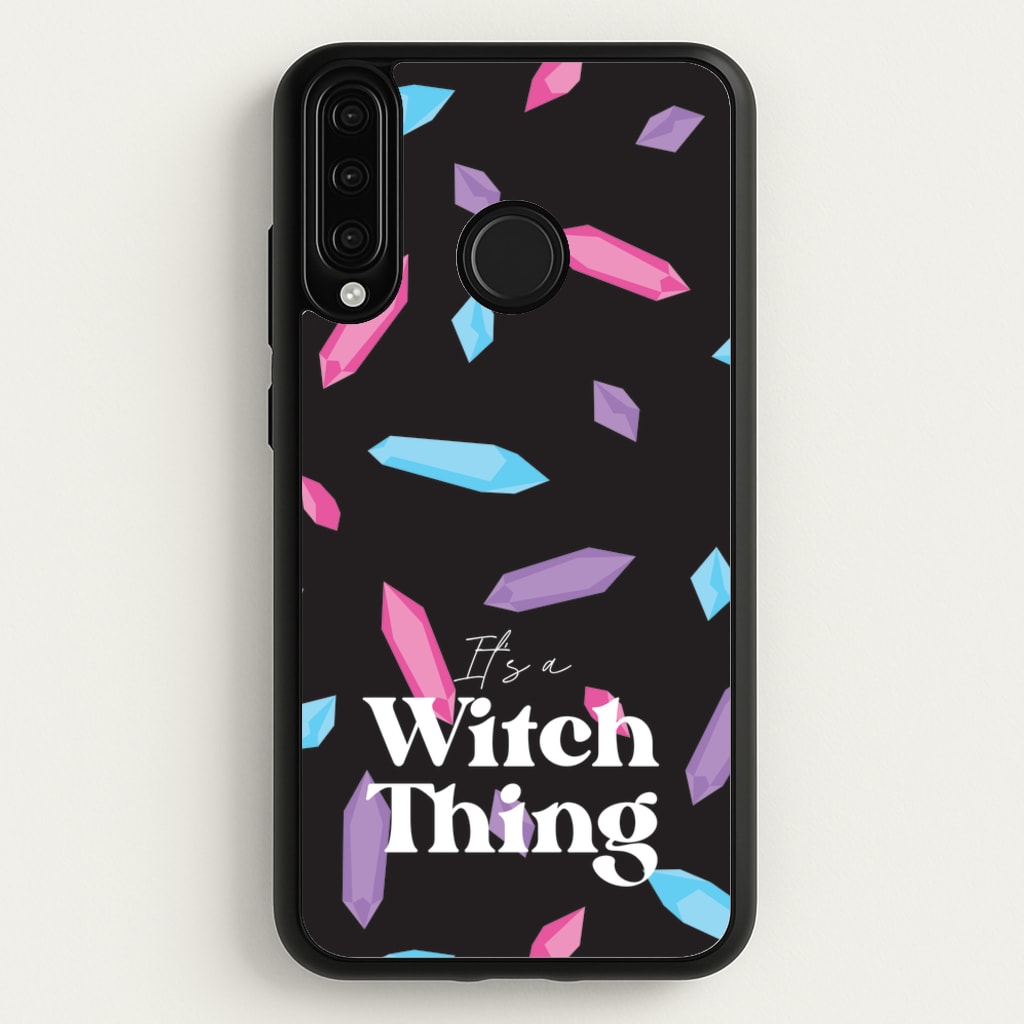It's A Witch Thing Pattern - Goth Aesthetic Phone Case for Huawei P30 Lite