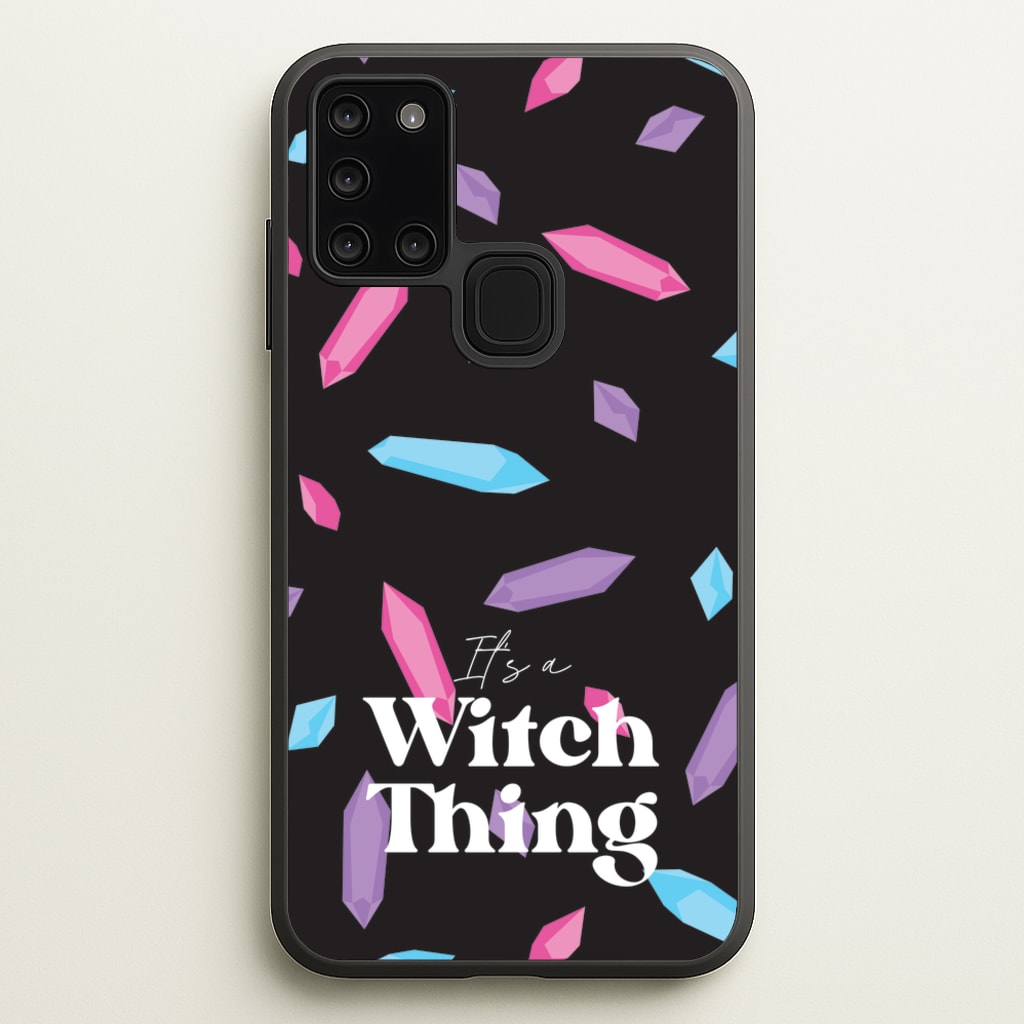 It's A Witch Thing Pattern - Goth Aesthetic Phone Case for Galaxy A21s