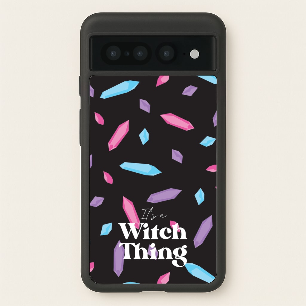It's A Witch Thing Pattern - Goth Aesthetic Phone Case for Google Pixel 7 Pro