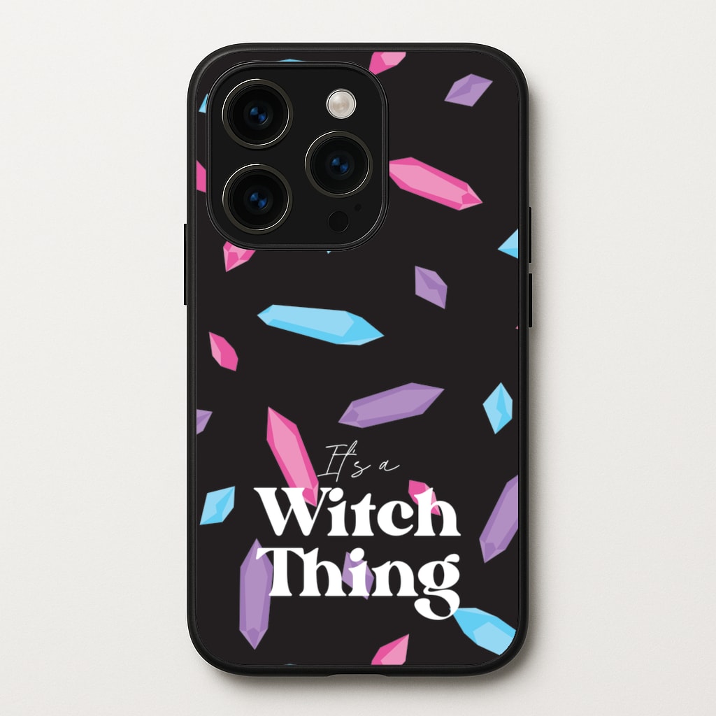 It's A Witch Thing Pattern - Goth Aesthetic Phone Case for iPhone 15 Pro
