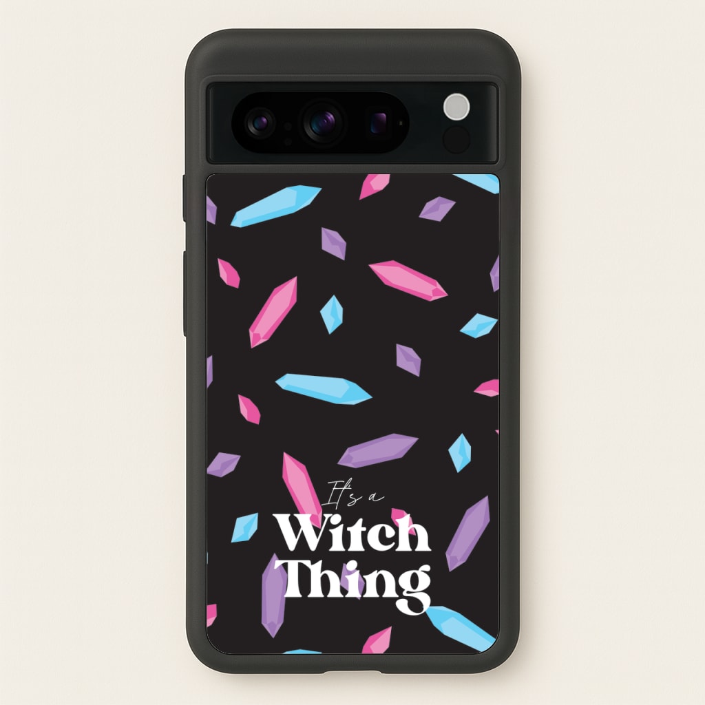 It's A Witch Thing Pattern - Goth Aesthetic Phone Case for Google Pixel 8 Pro